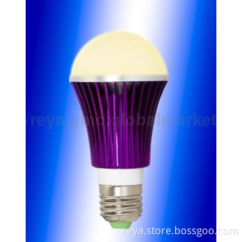 8W Cool&Warm White Switch Dimming LED Bulb-purple shell